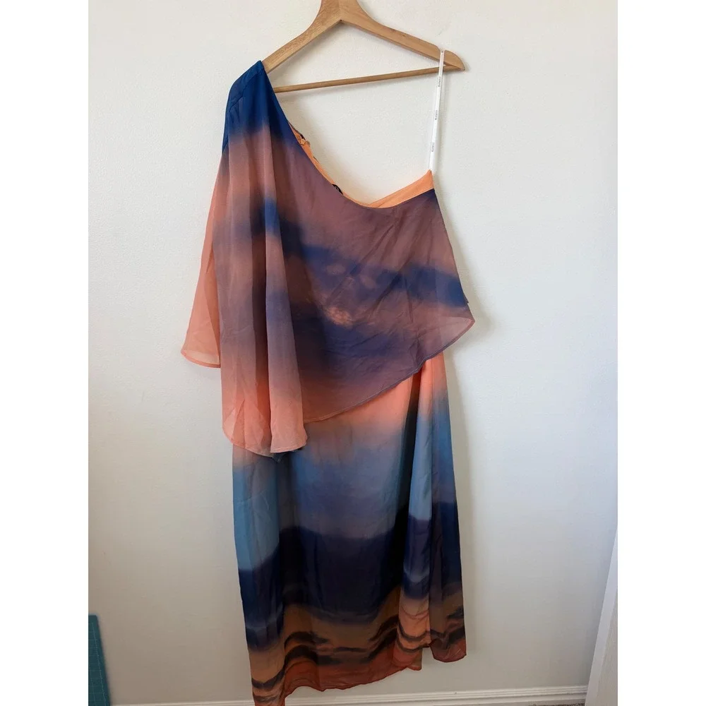 ELOQUII Printed Cape Maxi Dress – Women's Size 14 – NWT - Picture 2 of 6